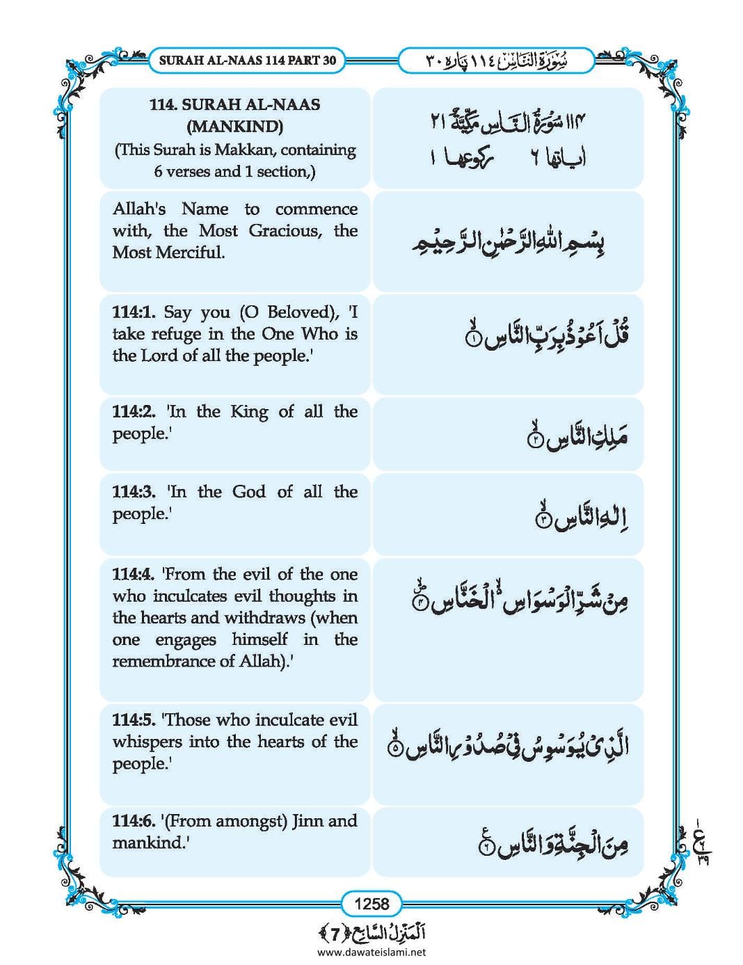 Surah Nas - Surah Nas In Roman English